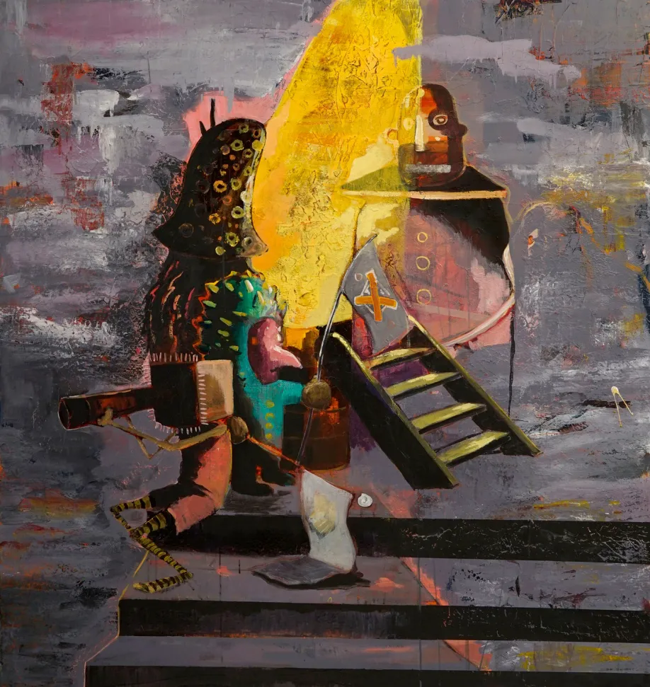 Philipp Kummer, can I have a feel , 2022, Öl, Acryl auf Leinwand, 170 x 150 cm