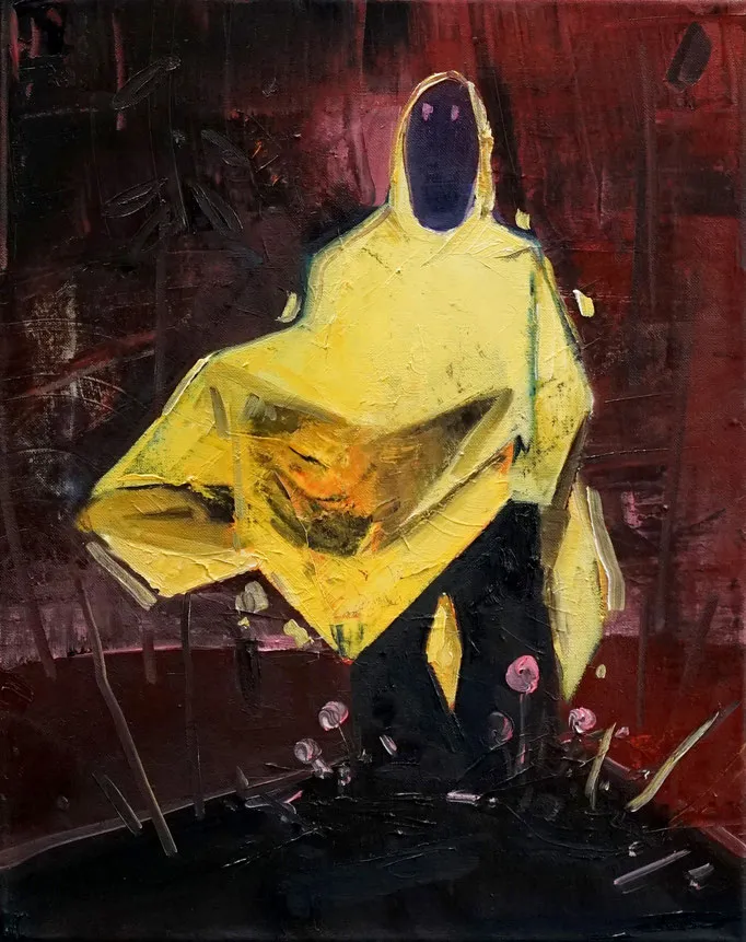 Philipp Kummer, Statik, 2020, Öl auf Leinwand, 50 x 40 cm